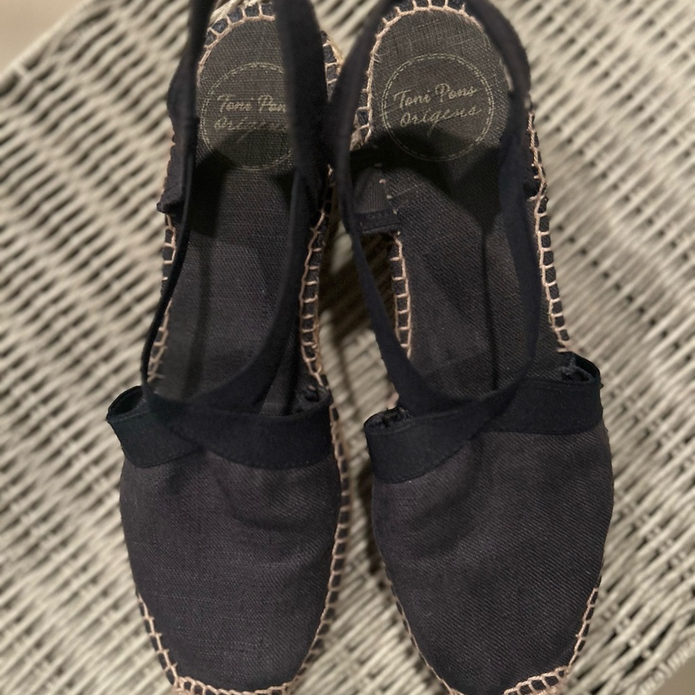 Toni Pons Navy Linen Espadrilles